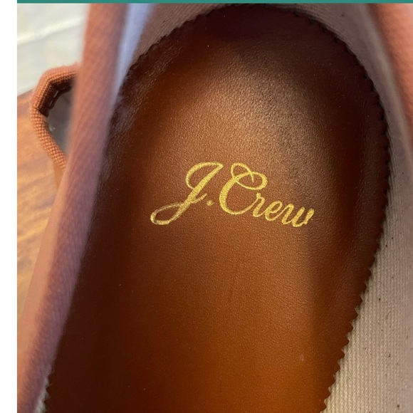 J. Crew Brown Leather Bow Ballet Flats Size 8.5 - Picture 5 of 7